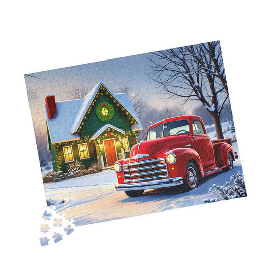 Holiday Homestead Jigsaw Puzzle Printify