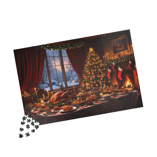 Christmas Feast Jigsaw Puzzle Printify