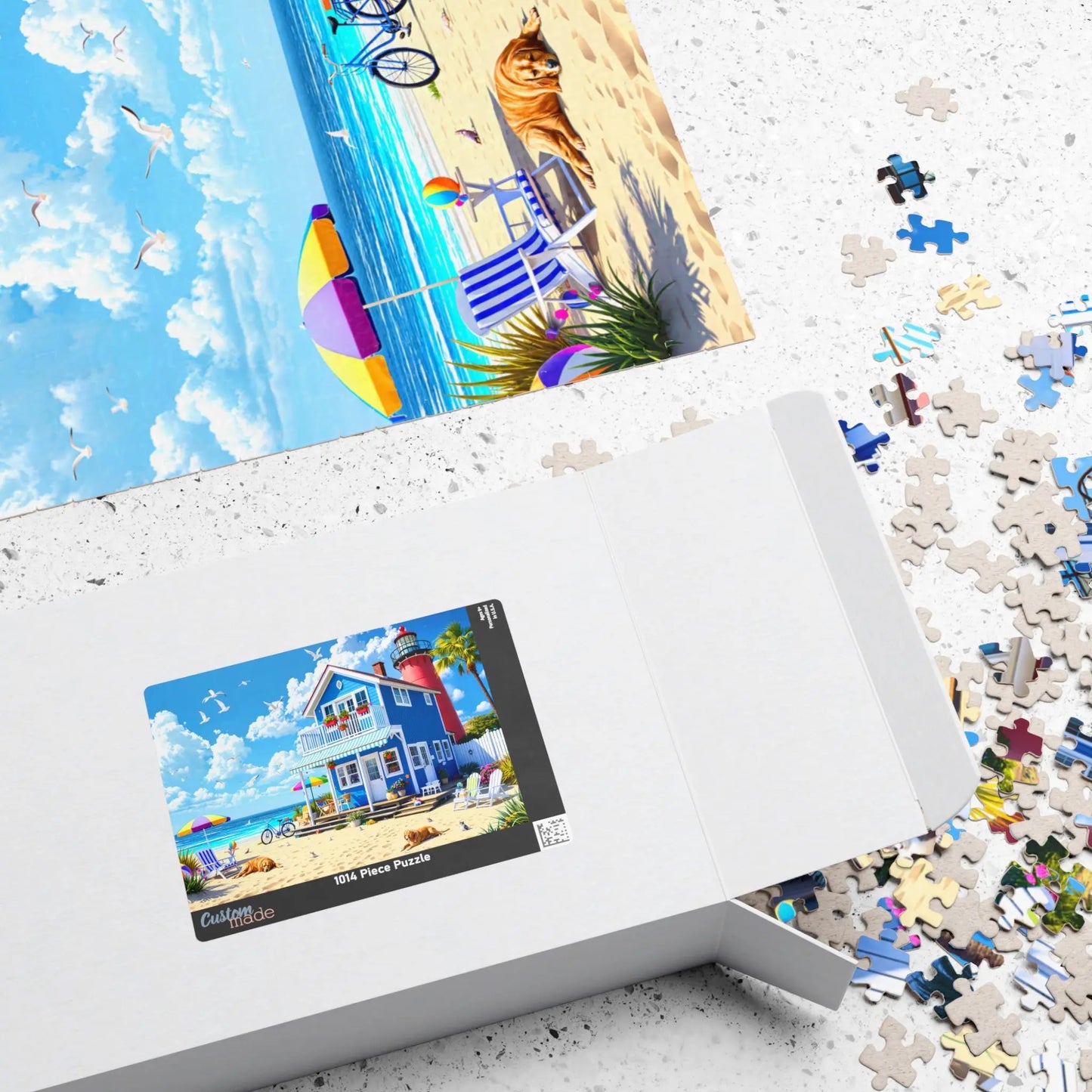Beach House Jigsaw Puzzle Printify