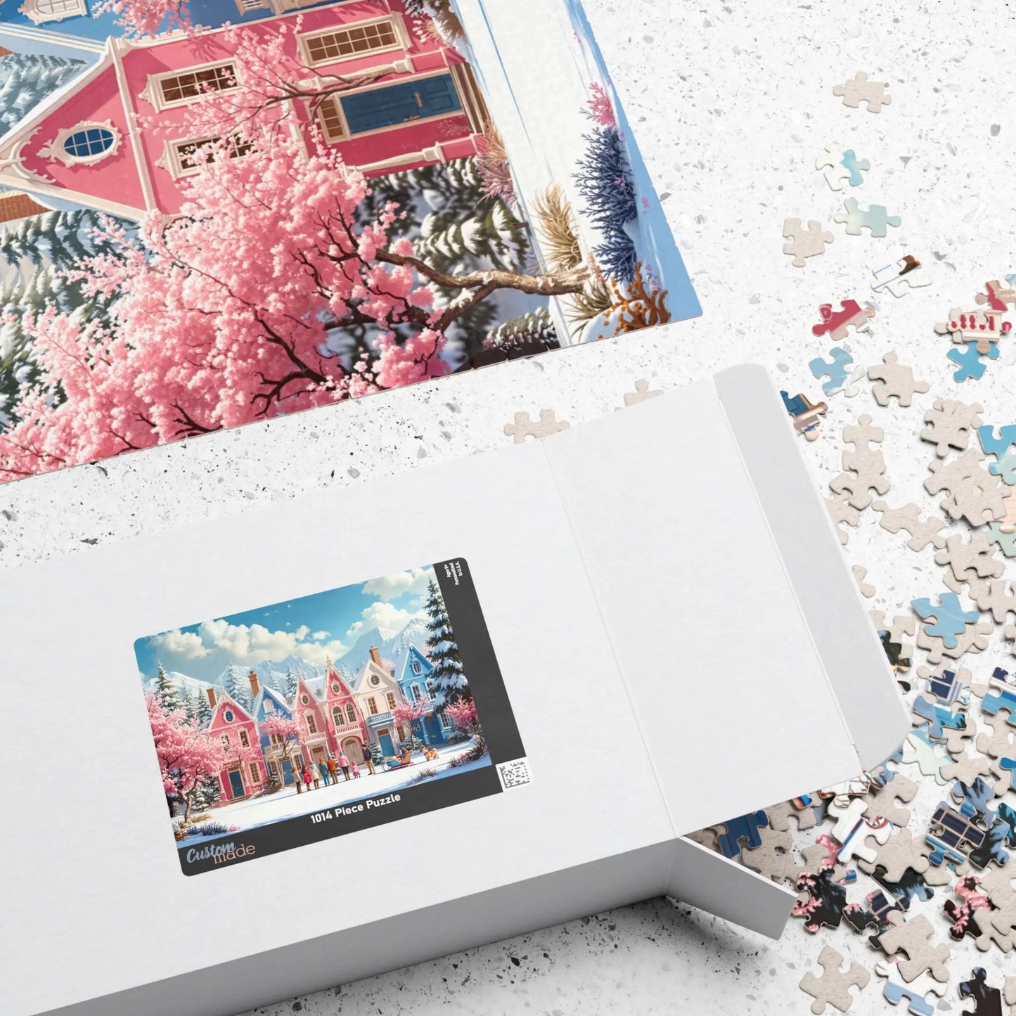 Winter Village Charm Jigsaw Puzzle Printify