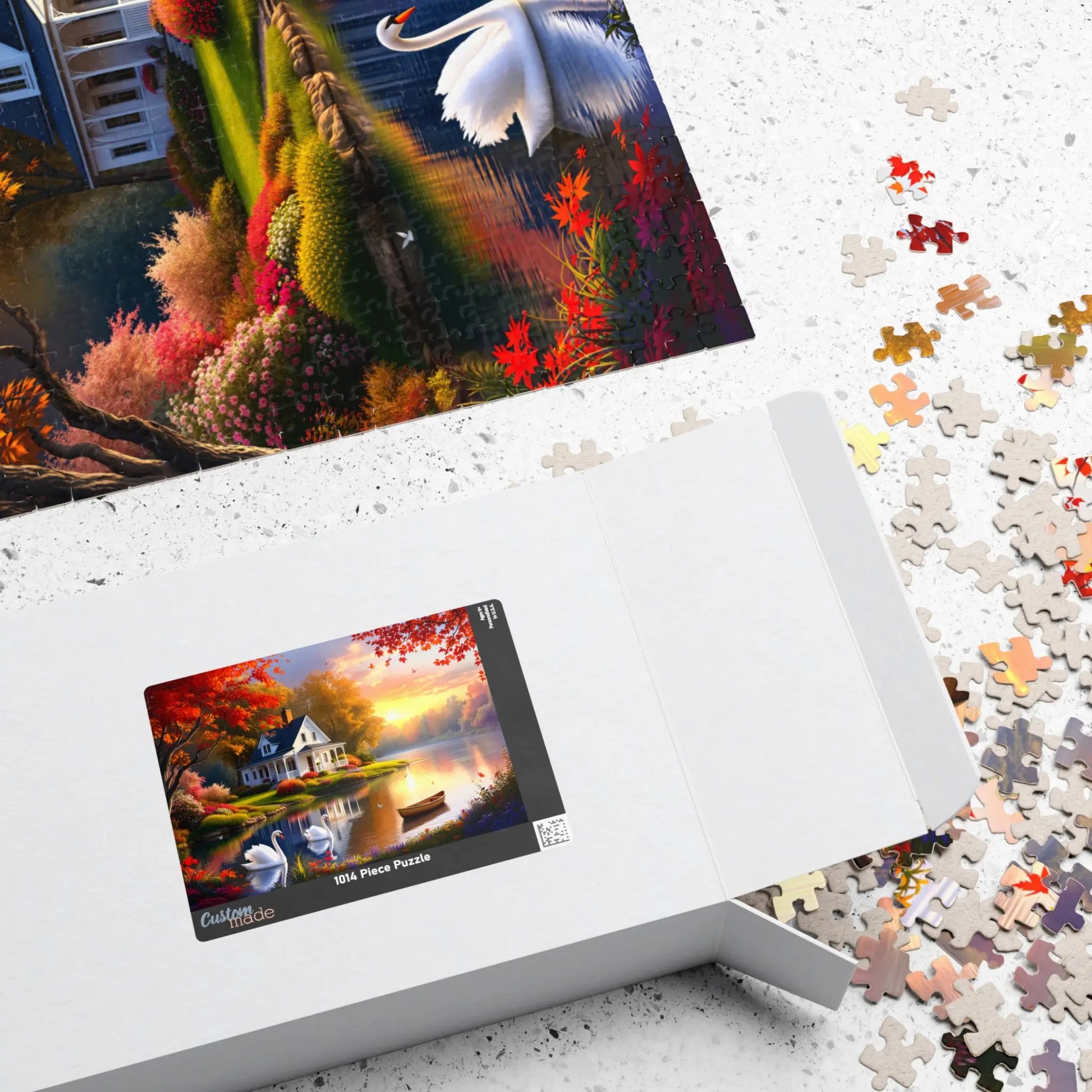 Lake House Jigsaw Puzzle Printify