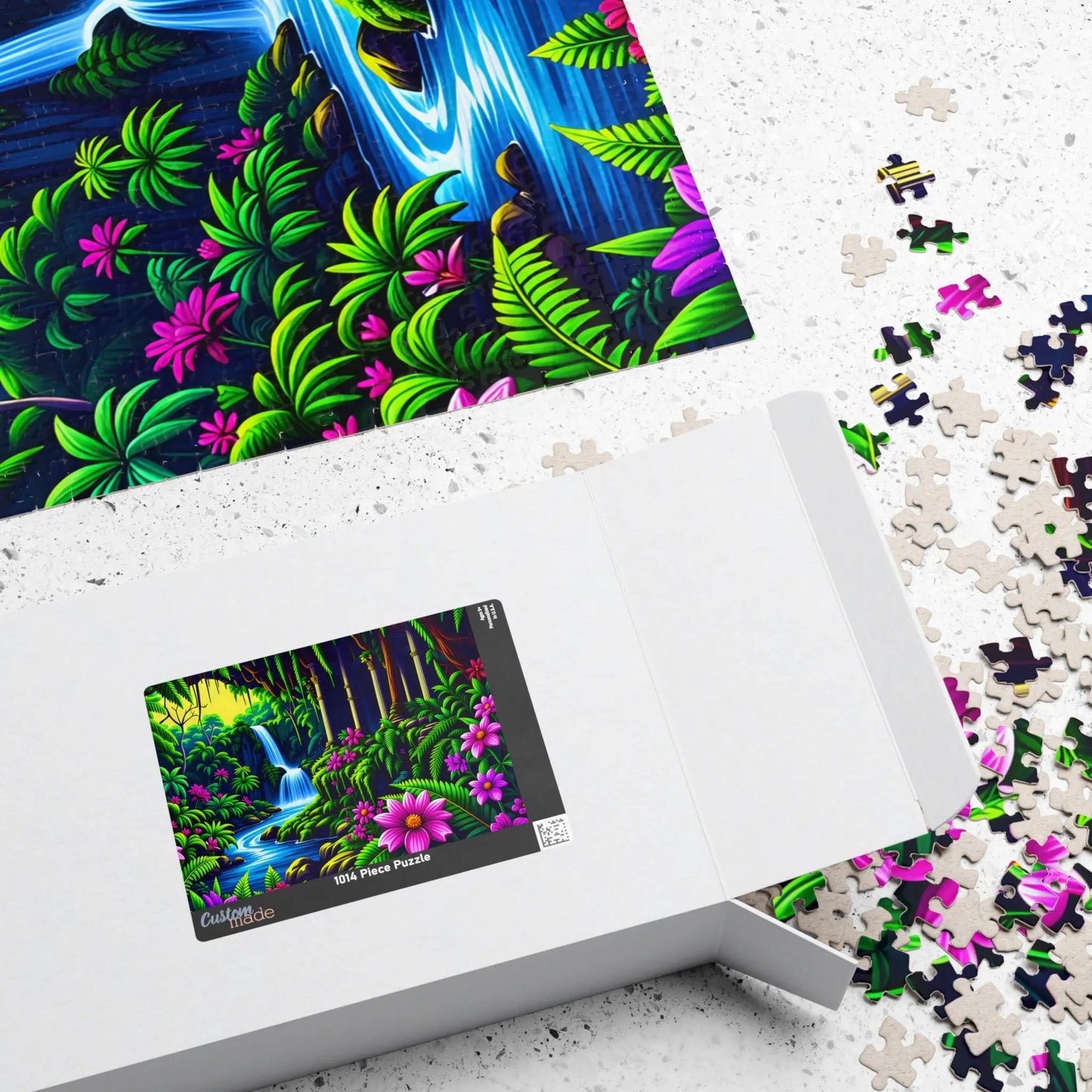 Majestic Amazon Waterfall Jigsaw Puzzle Printify