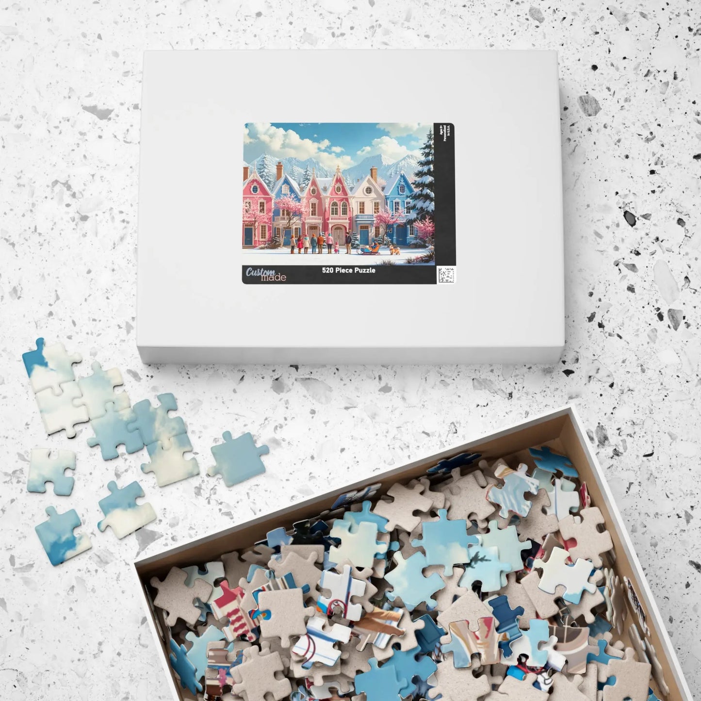 Winter Village Charm Jigsaw Puzzle Printify