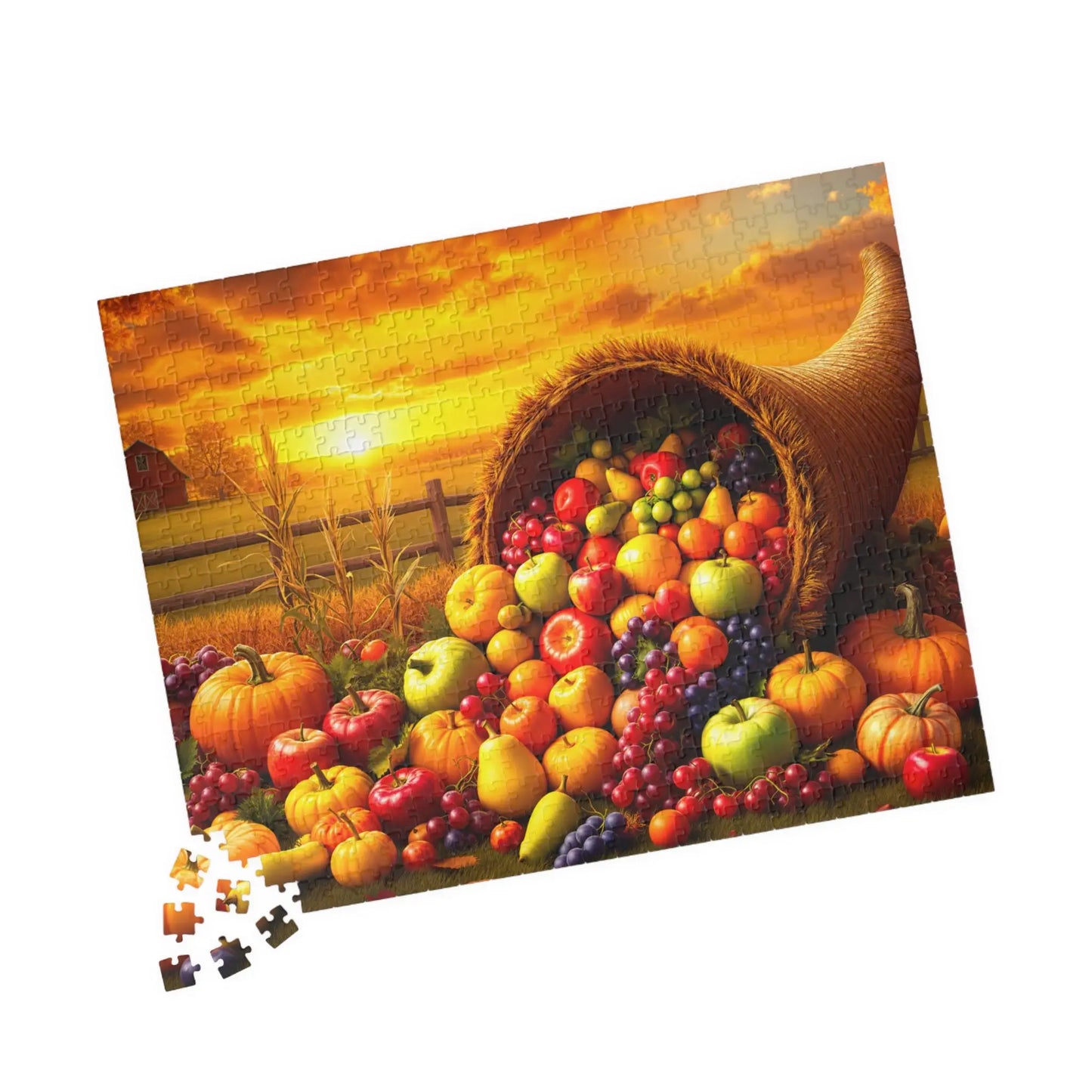 Thanksgiving Cornucopia Jigsaw Puzzle Printify