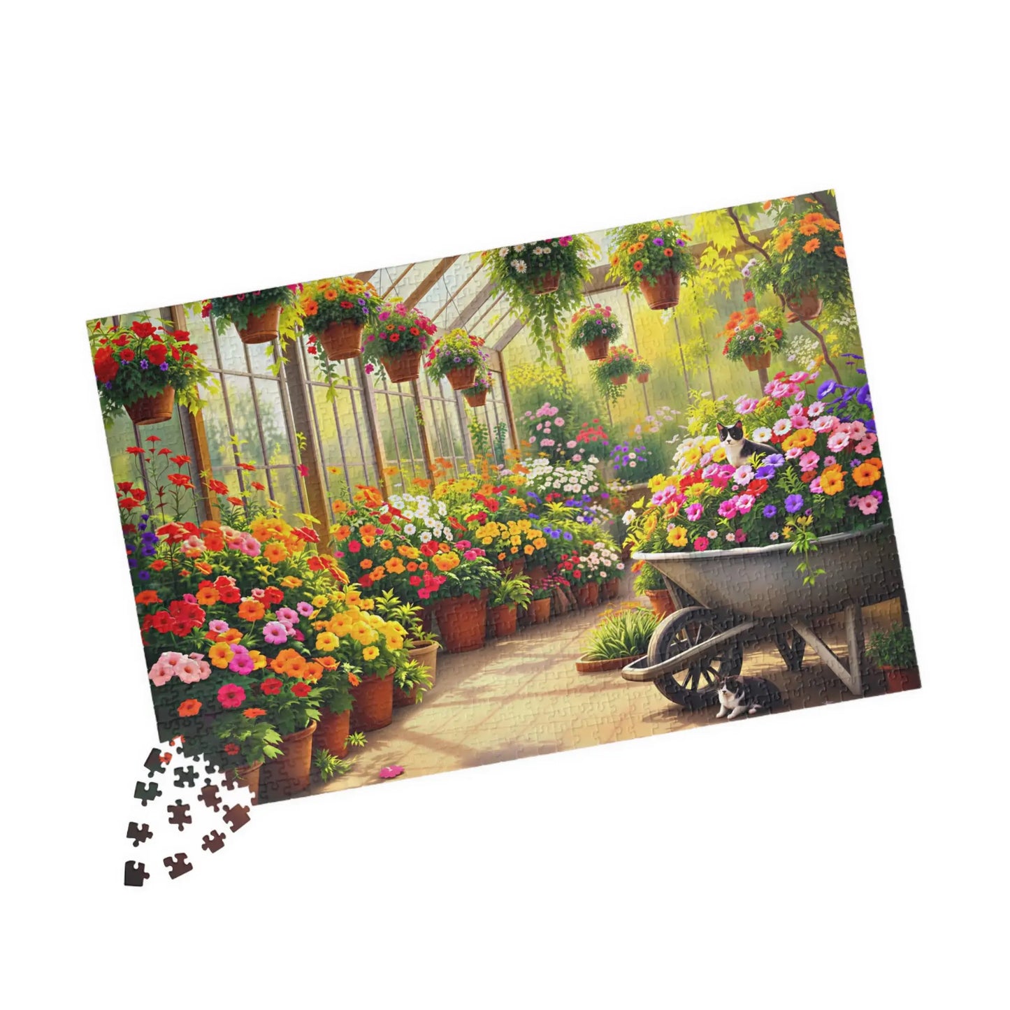 Green House Flowers Jigsaw Puzzle 