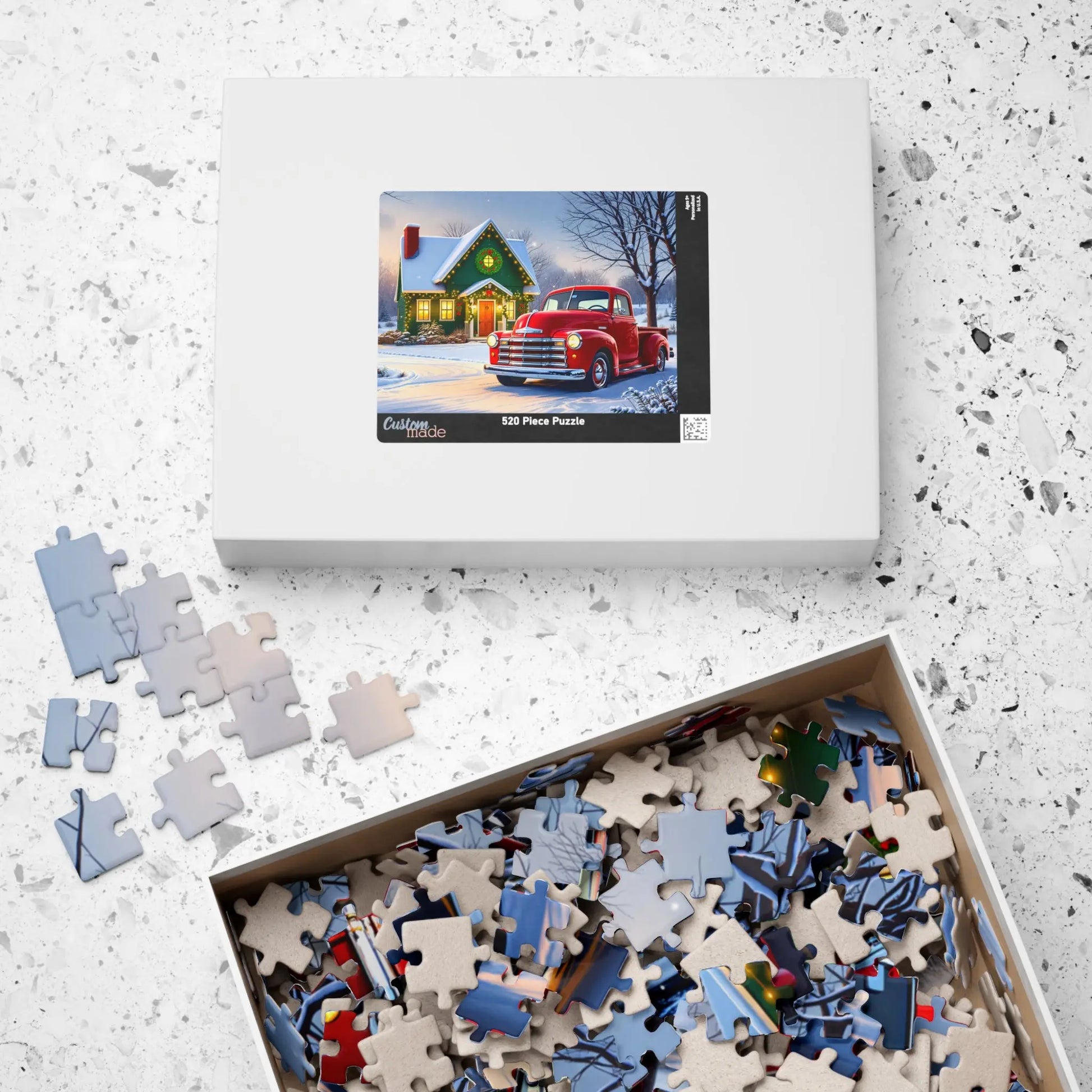 Holiday Homestead Jigsaw Puzzle Printify