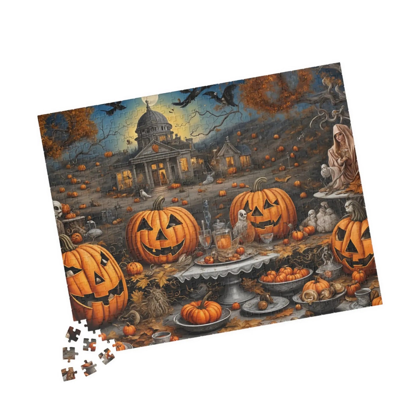 Halloween Night Frights Jigsaw Puzzle Printify