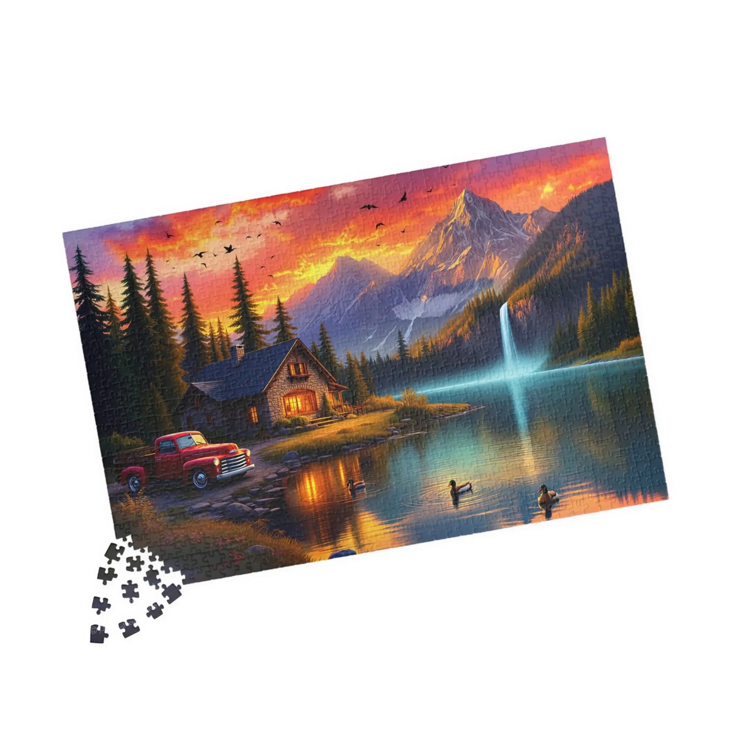 Lakeside Retreat Jigsaw Puzzle Printify