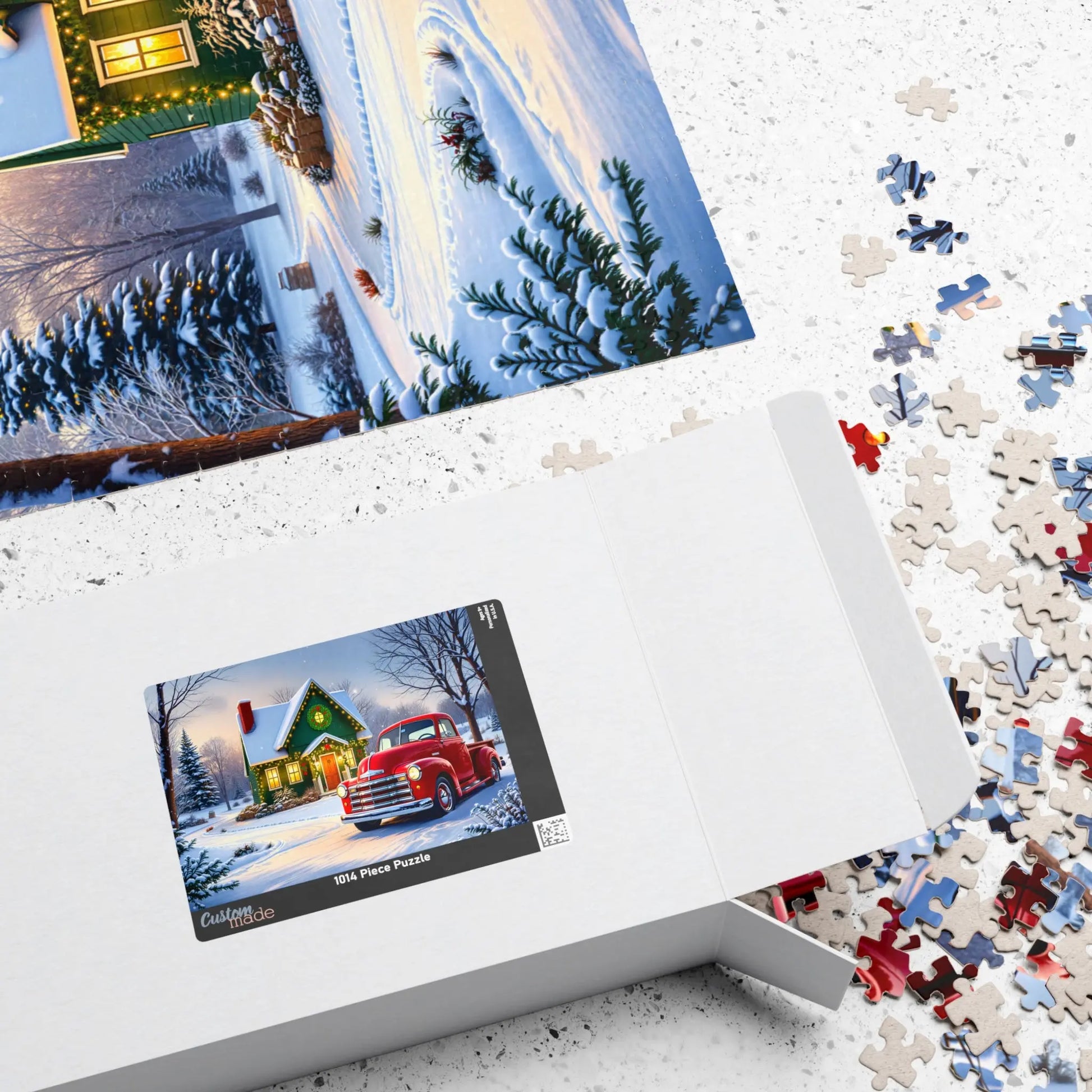 Holiday Homestead Jigsaw Puzzle Printify
