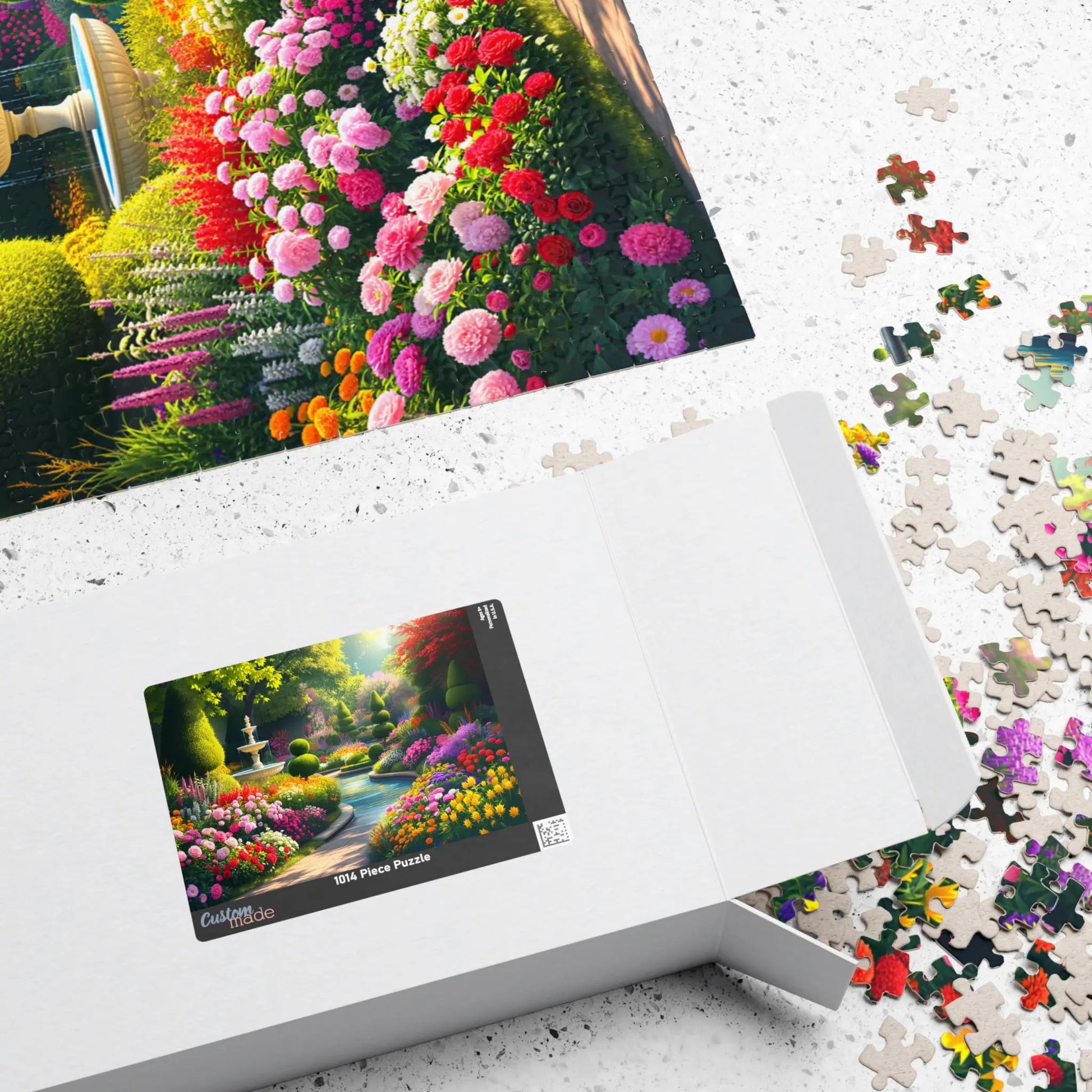Sunny Garden Escape Jigsaw Puzzle Printify