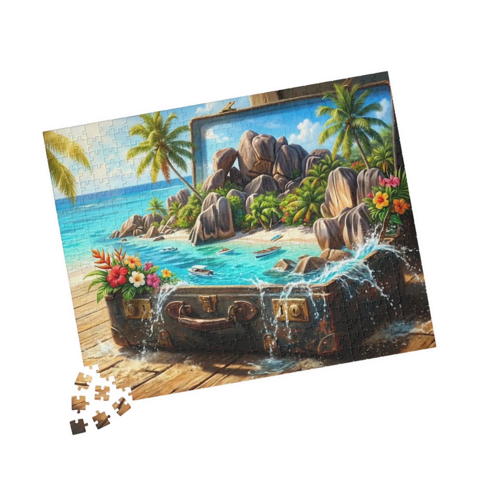 Seychelles Beach Jigsaw Puzzle 