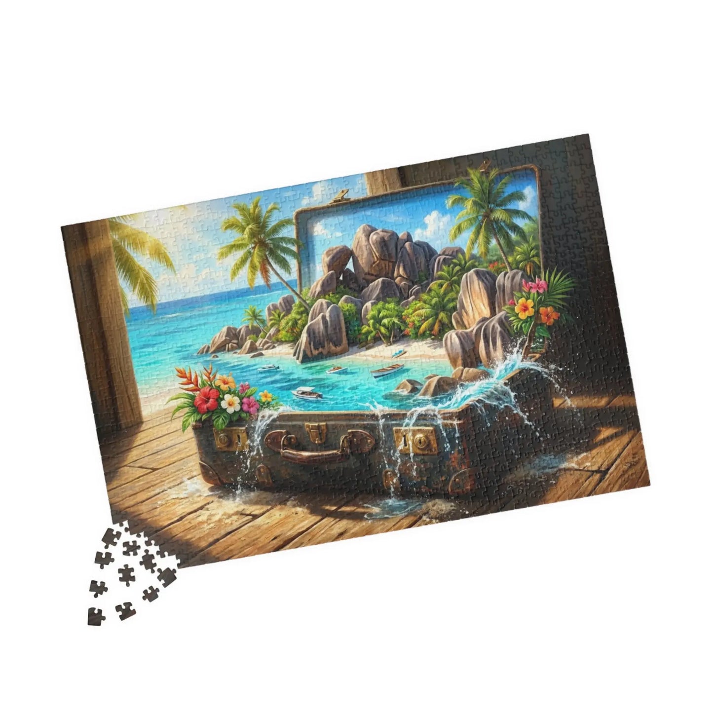Seychelles Beach Jigsaw Puzzle 