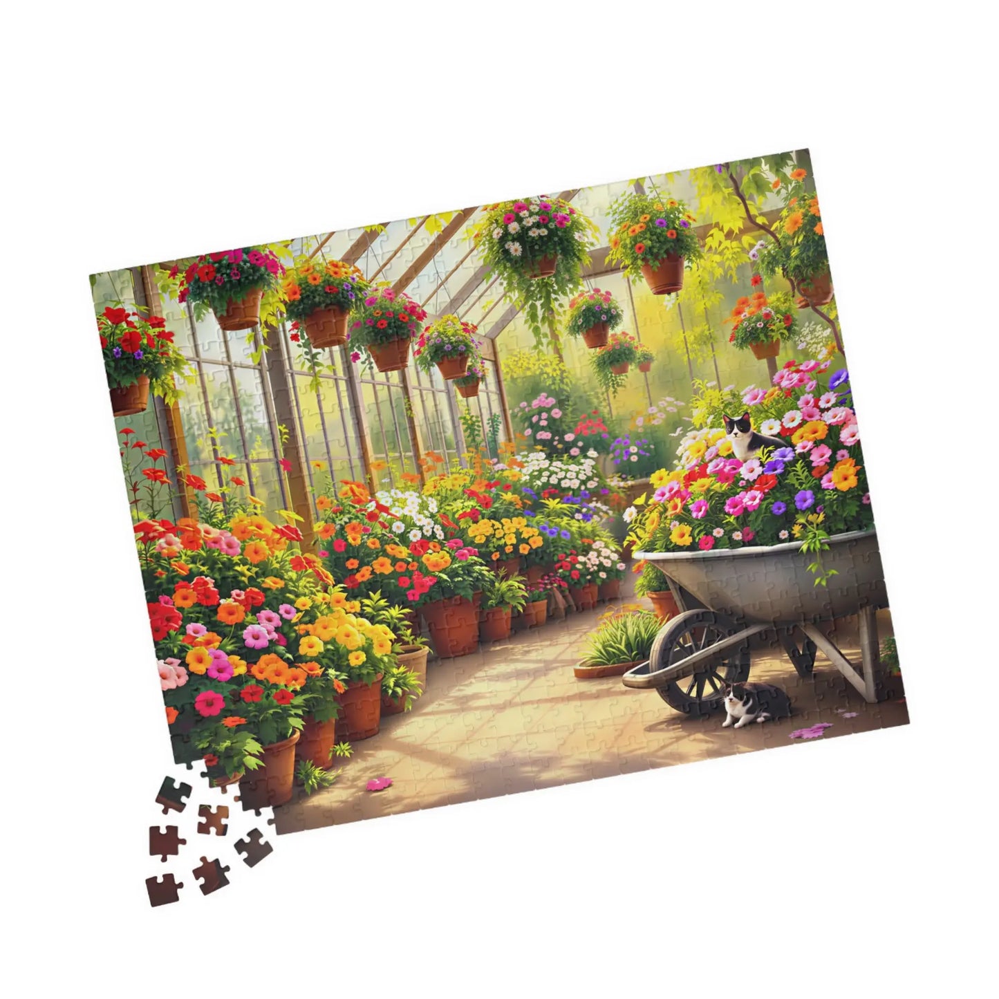 Green House Flowers Jigsaw Puzzle 