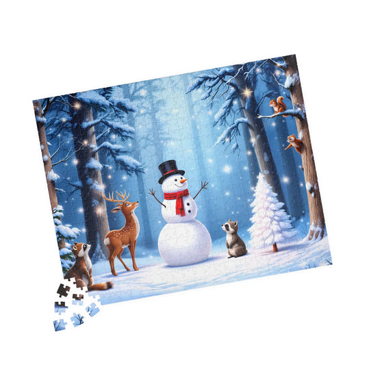Winter Woodland Friends Jigsaw Puzzle Printify