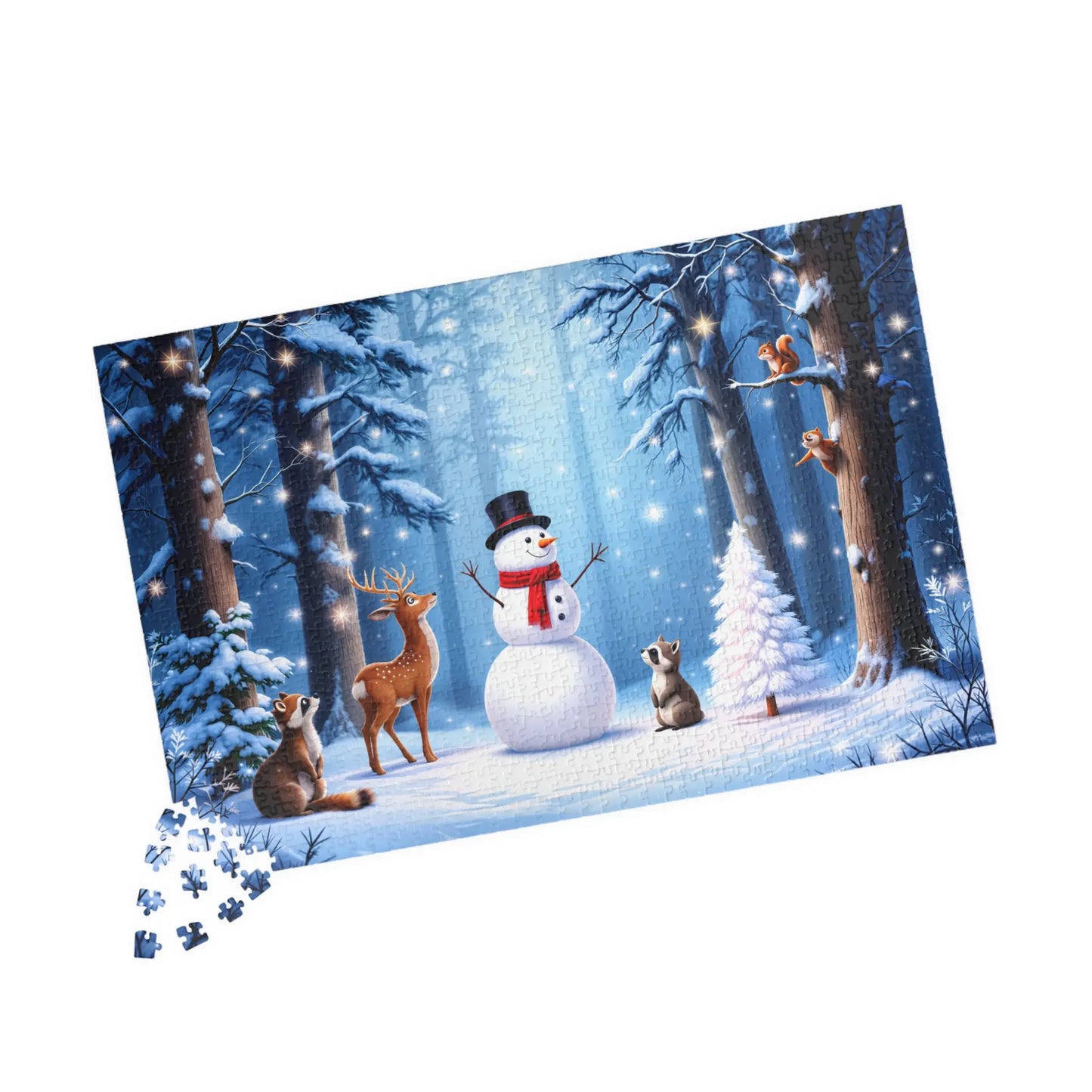Winter Woodland Friends Jigsaw Puzzle Printify