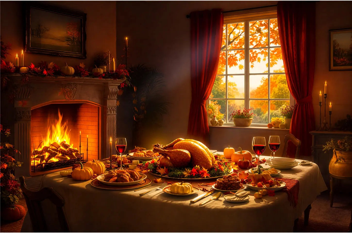Thanksgiving Feast Jigsaw Puzzle Printify