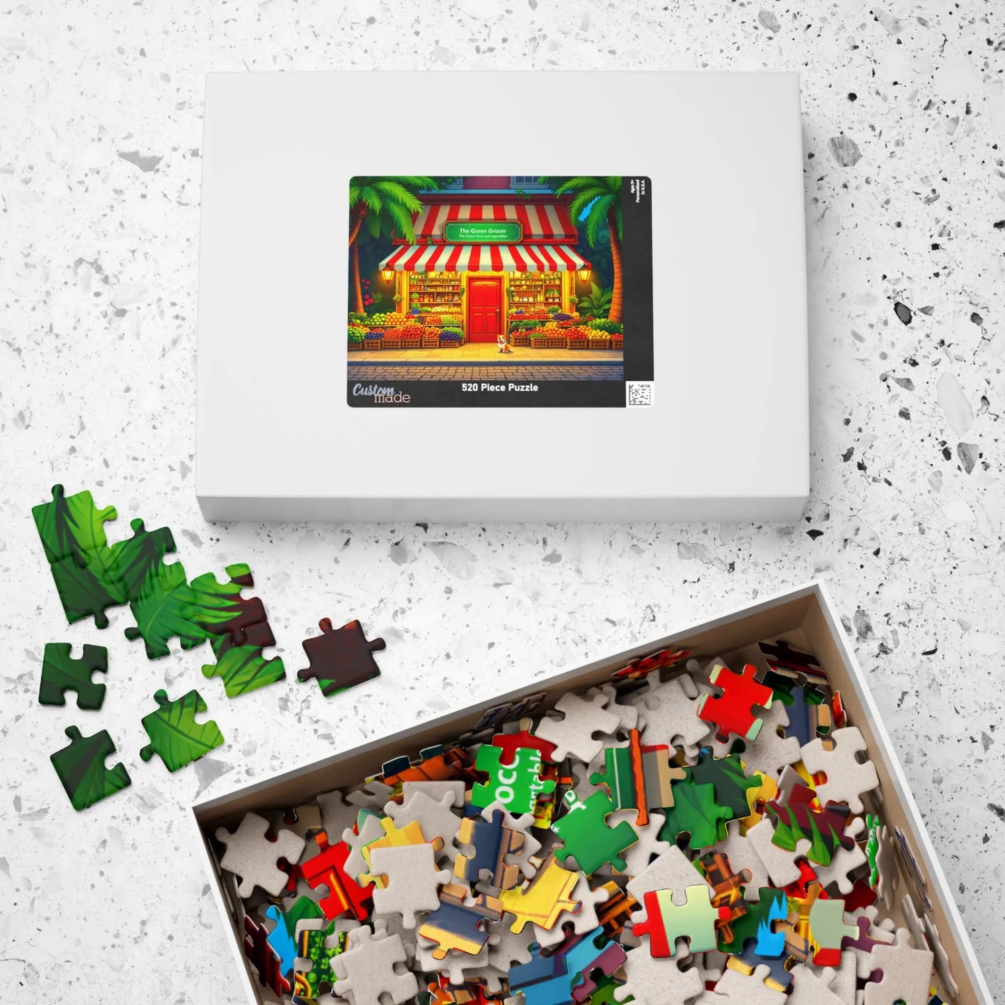 City Market Charm Jigsaw Puzzle Printify