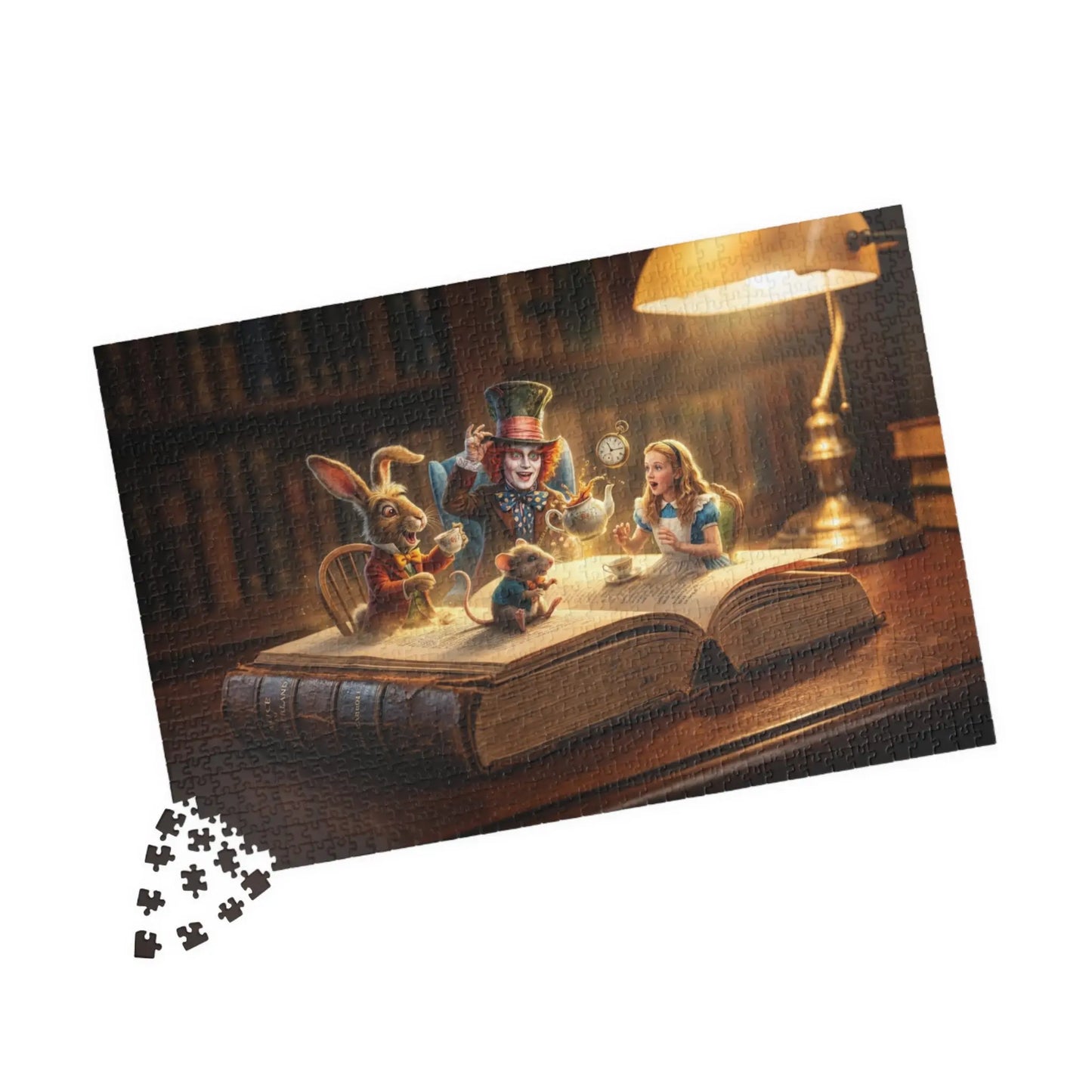 Alice’s Whimsical Tea Party Jigsaw Puzzle 
