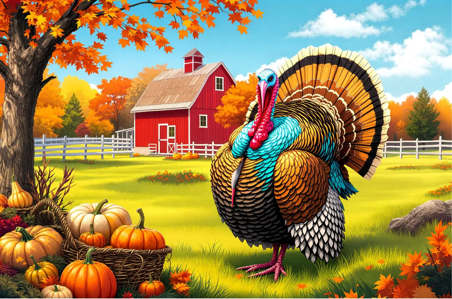 Thanksgiving Turkey Jigsaw Puzzle Printify
