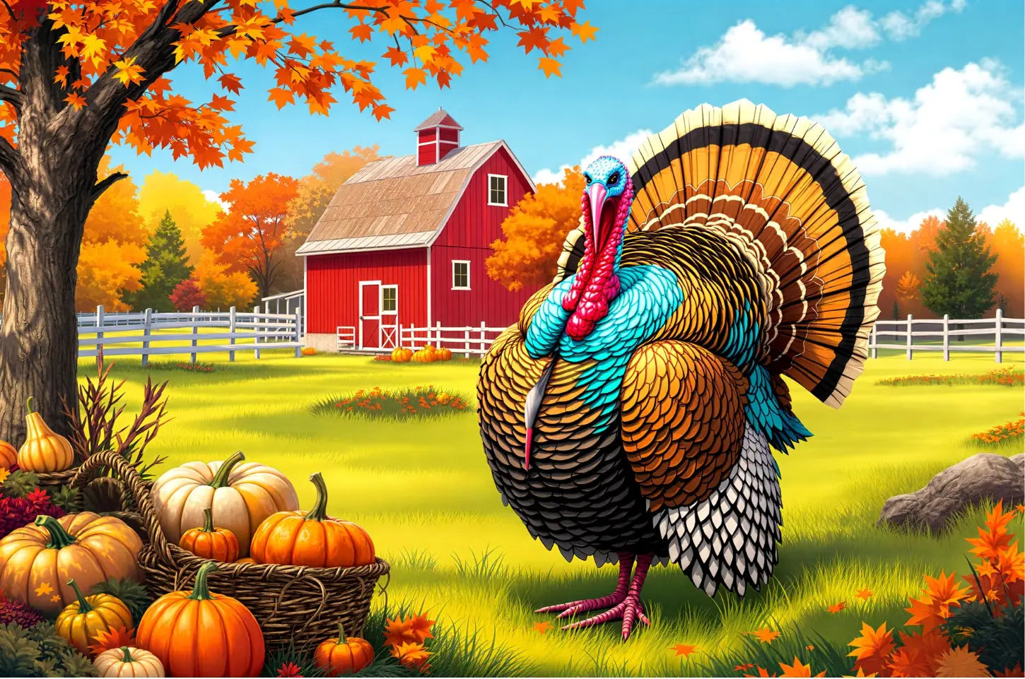 Thanksgiving Turkey Jigsaw Puzzle Printify