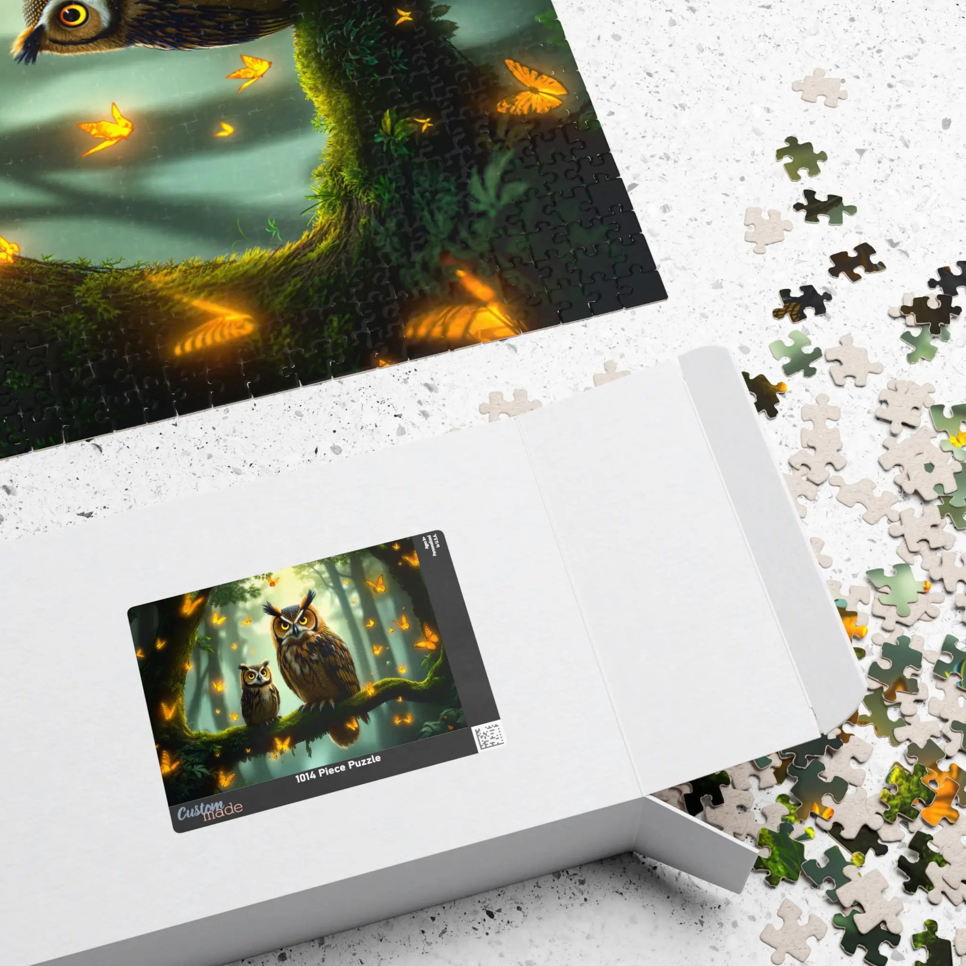 Mystical Forest Owls Jigsaw Puzzle Printify