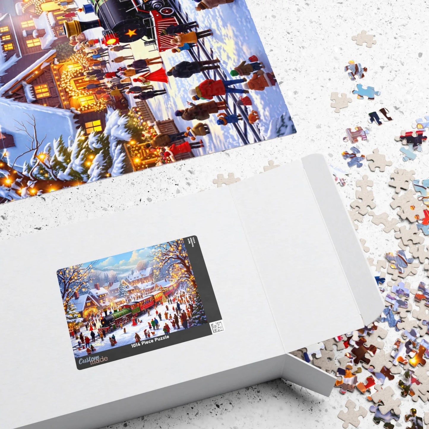 Winter Village Express Jigsaw Puzzle Printify