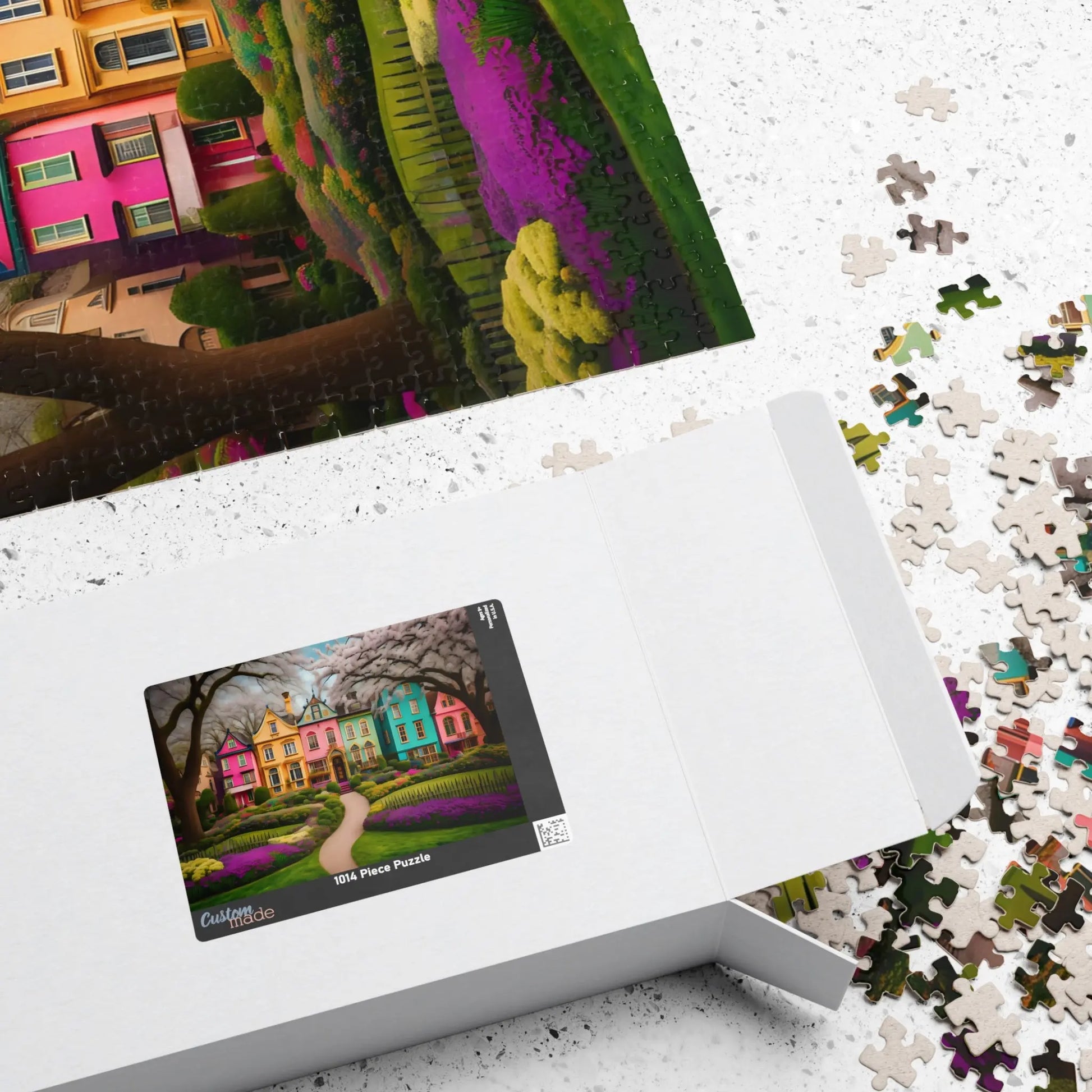 Vibrant Village Jigsaw Puzzle Printify