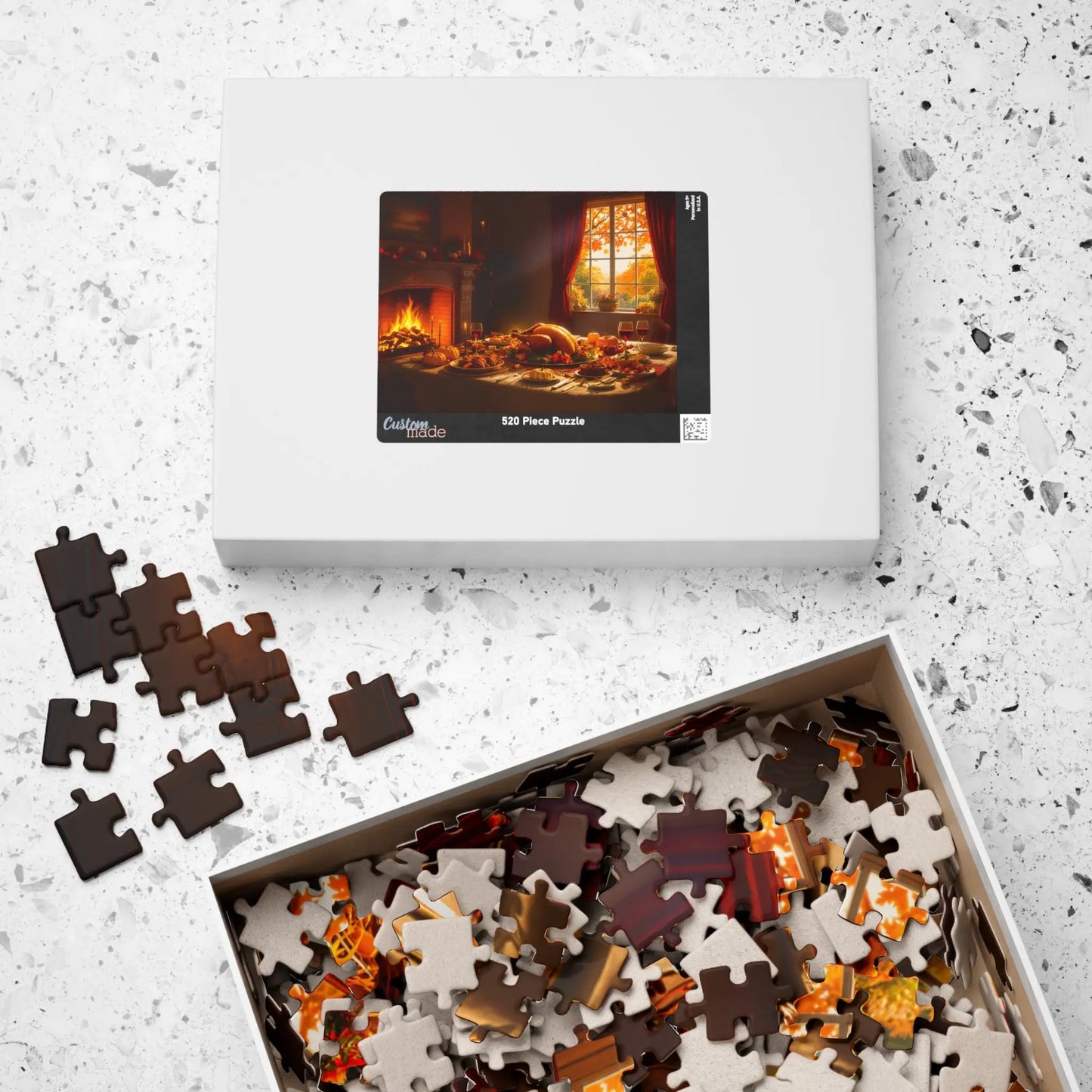 Thanksgiving Feast Jigsaw Puzzle Printify