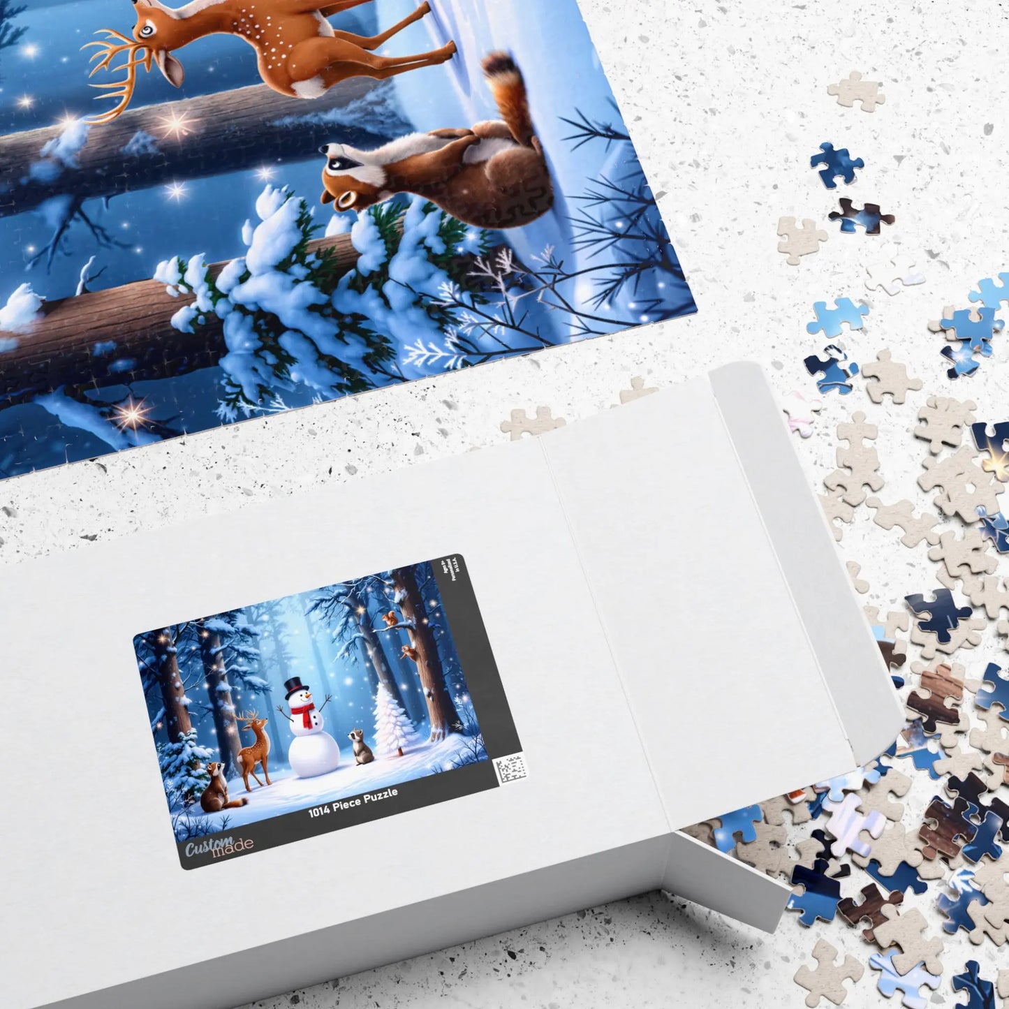Winter Woodland Friends Jigsaw Puzzle Printify