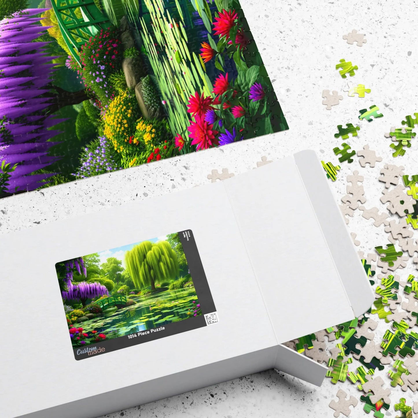 Tranquil Garden Retreat Jigsaw Puzzle Printify