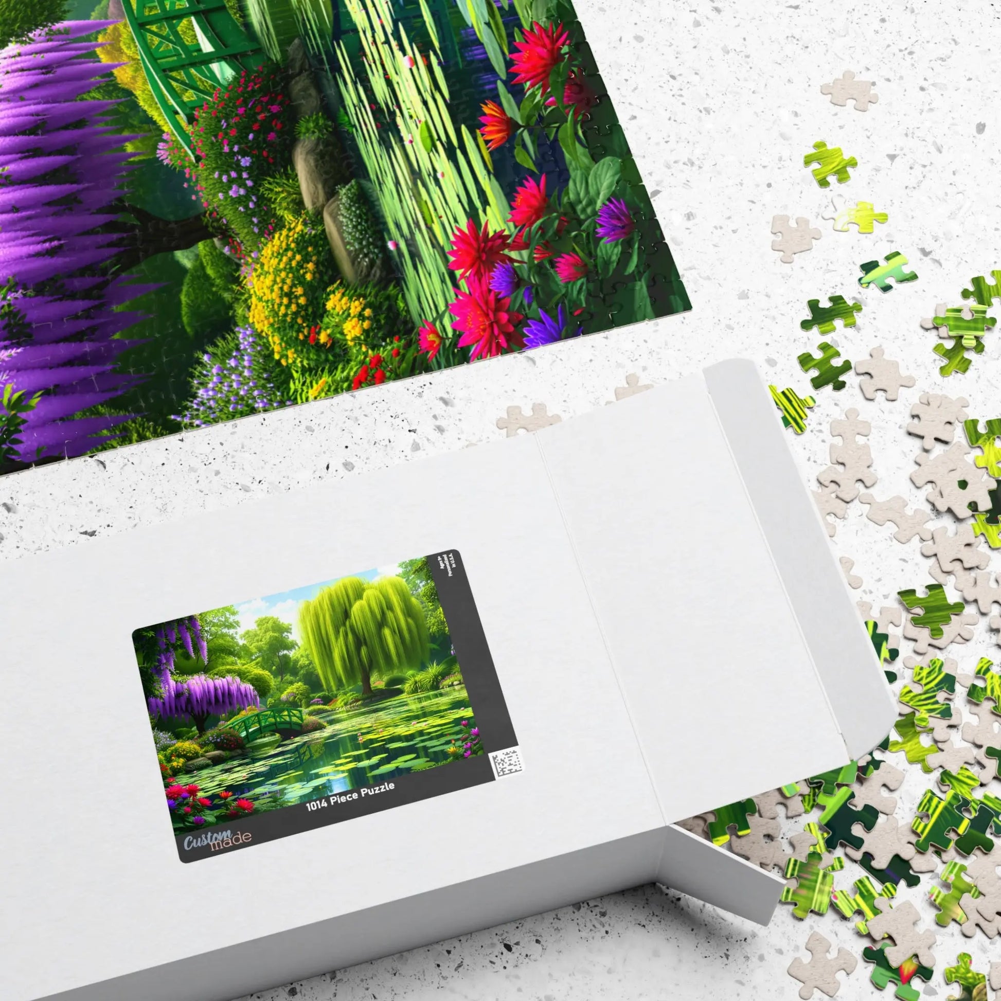 Tranquil Garden Retreat Jigsaw Puzzle Printify