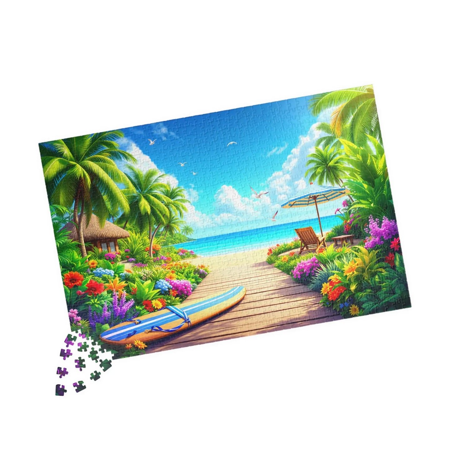 Seaside Stroll Jigsaw Puzzle Printify