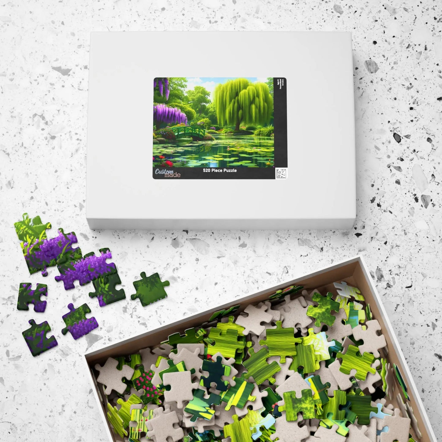 Tranquil Garden Retreat Jigsaw Puzzle Printify