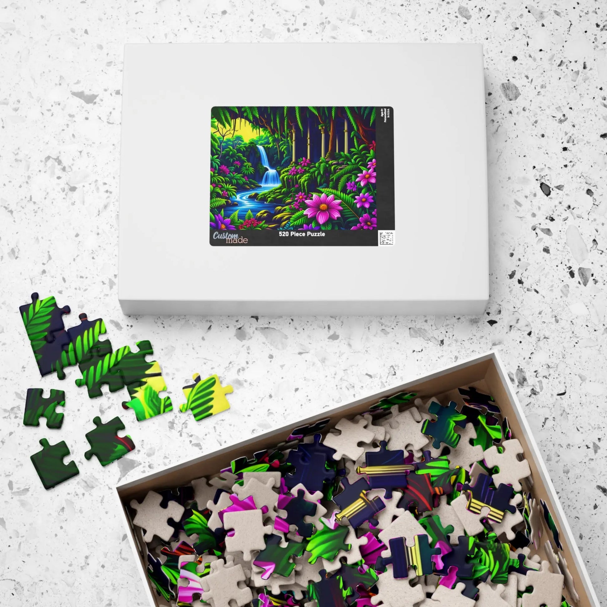 Majestic Amazon Waterfall Jigsaw Puzzle Printify
