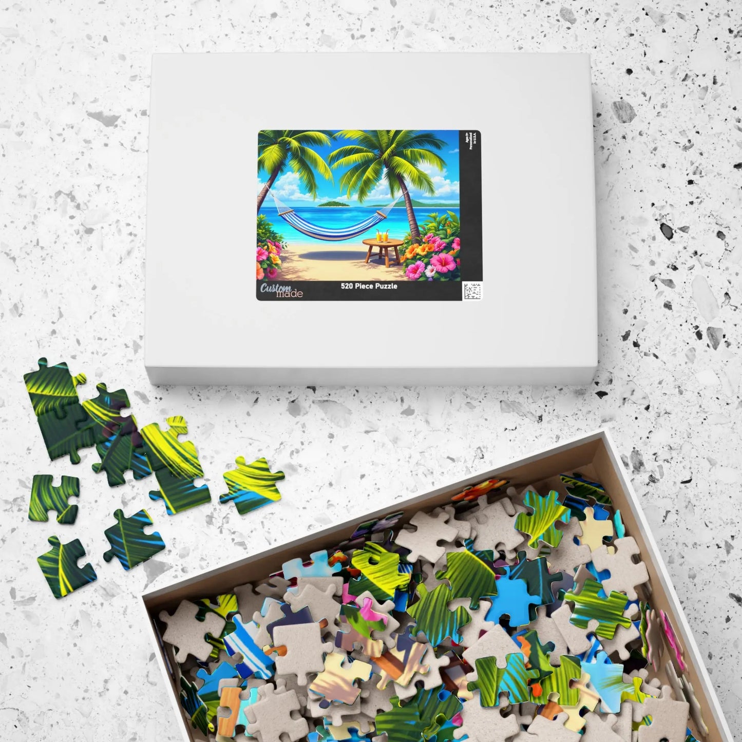 Island Escape Hammock Jigsaw Puzzle Printify