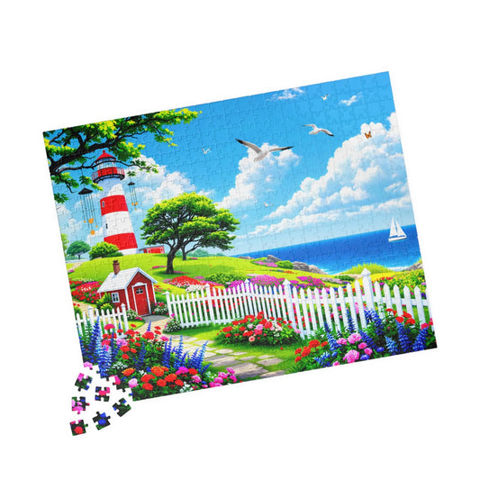 Coastal Lighthouse Jigsaw Puzzle Printify