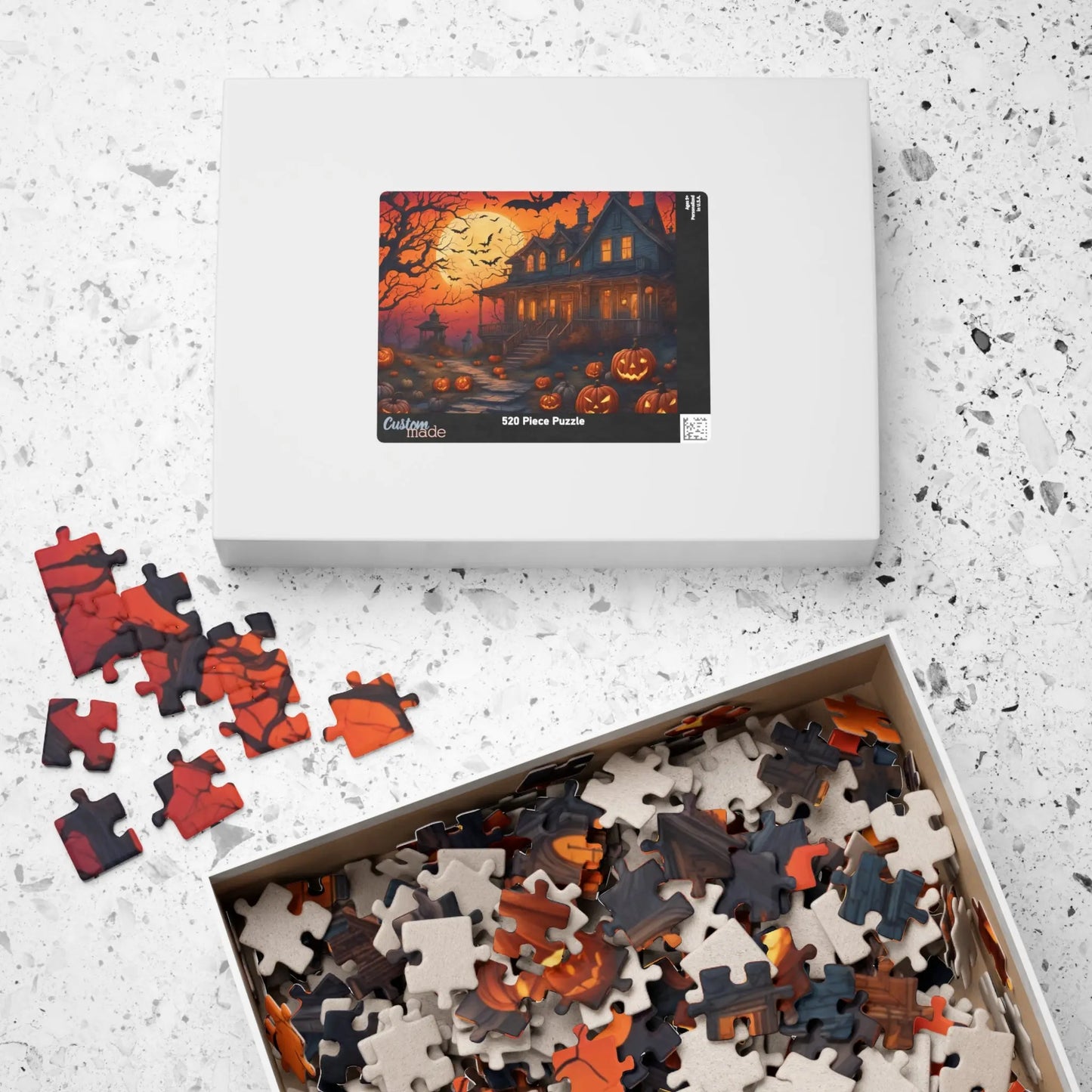 Spooky Mansion Jigsaw Puzzle Printify