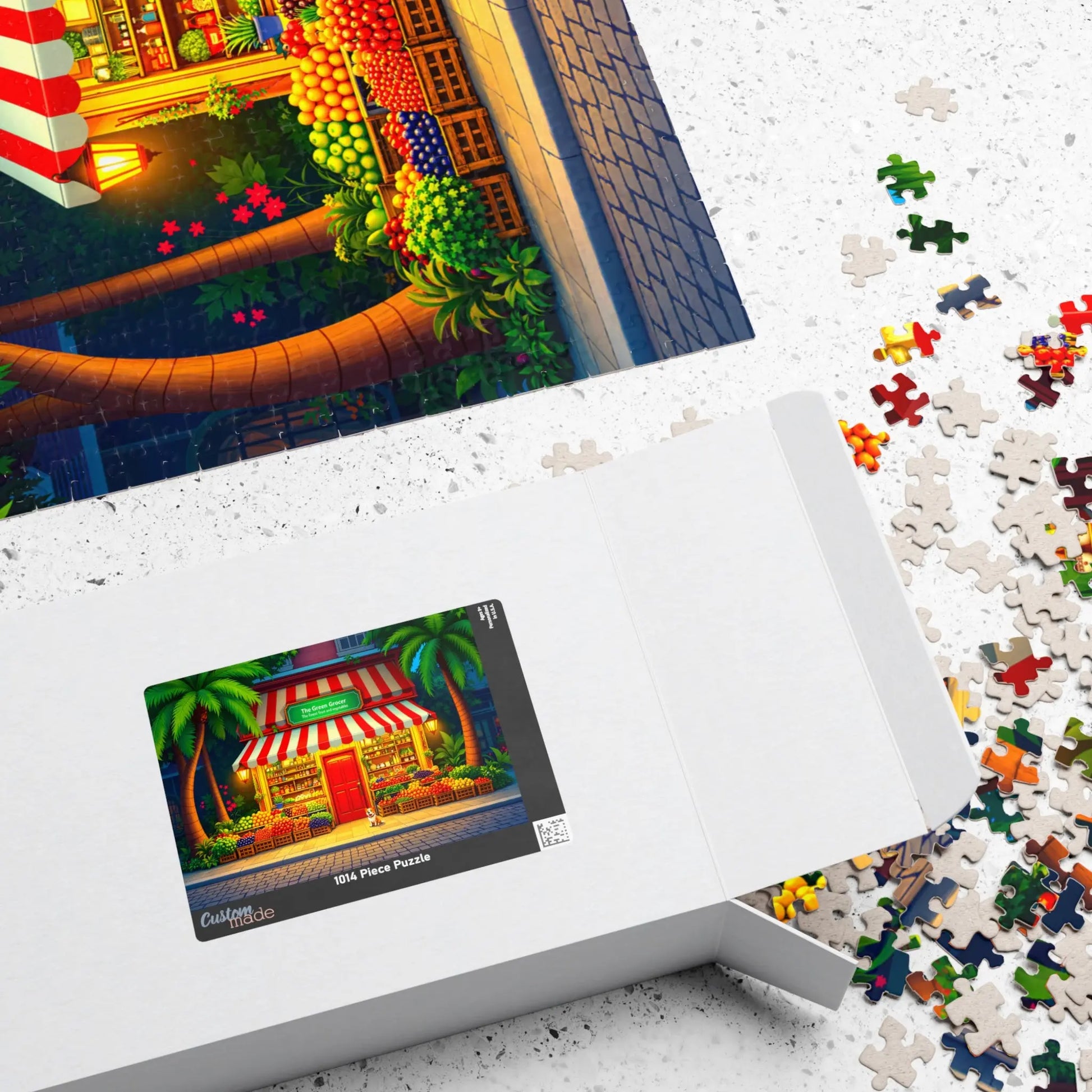 City Market Charm Jigsaw Puzzle Printify