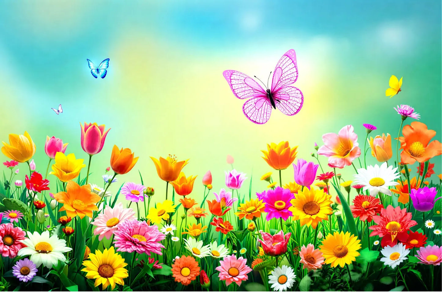 Flowers and Butterflies Jigsaw Puzzle 