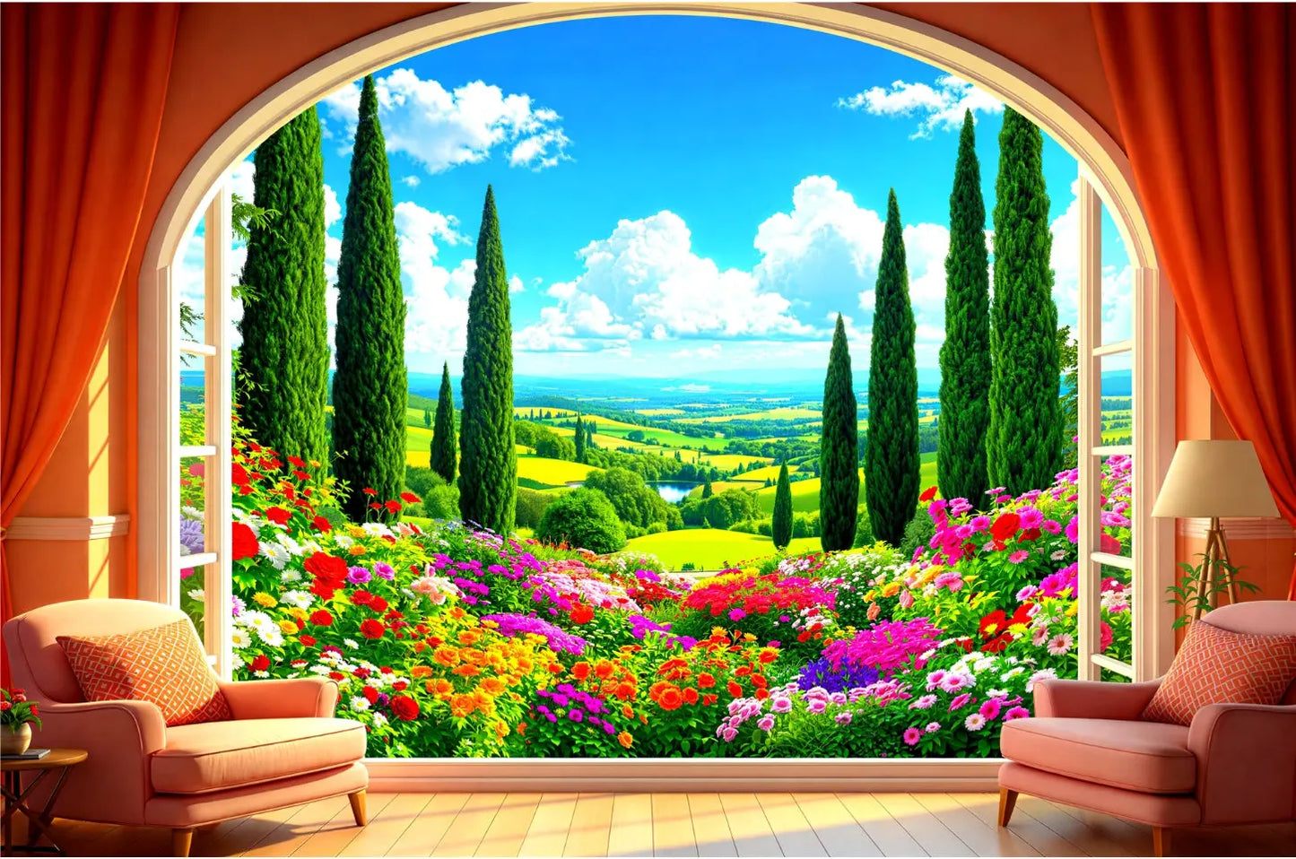 Garden View Jigsaw Puzzle Printify