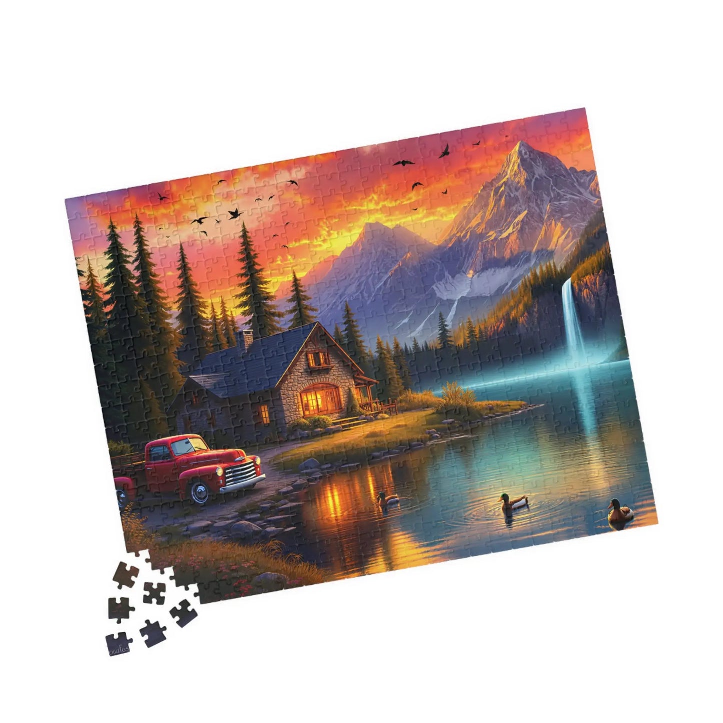 Lakeside Retreat Jigsaw Puzzle Printify