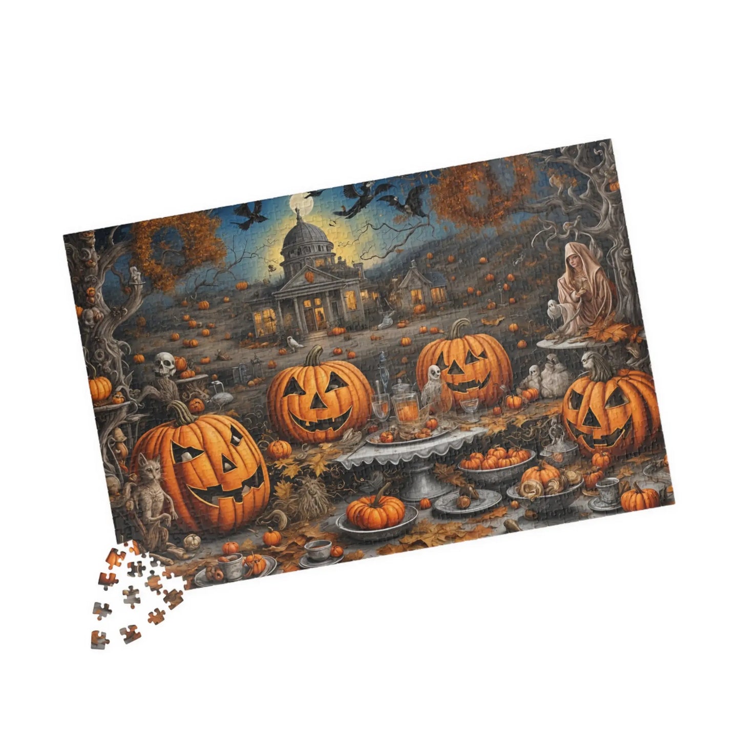 Halloween Night Frights Jigsaw Puzzle Printify