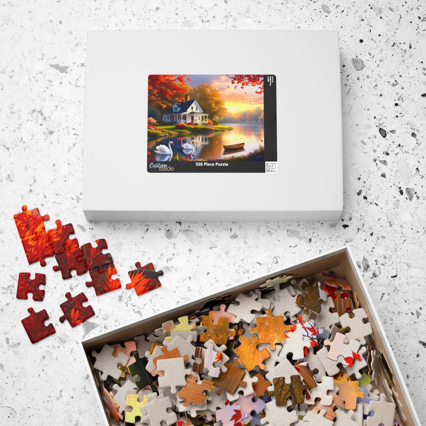 Lake House Jigsaw Puzzle Printify