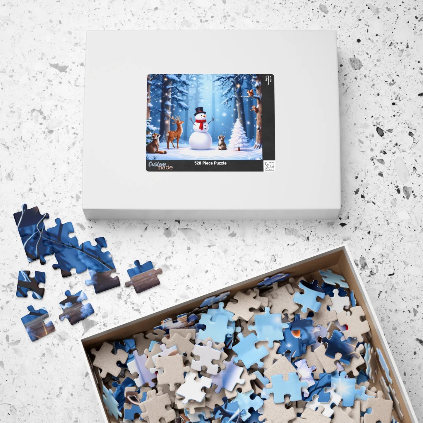Winter Woodland Friends Jigsaw Puzzle Printify