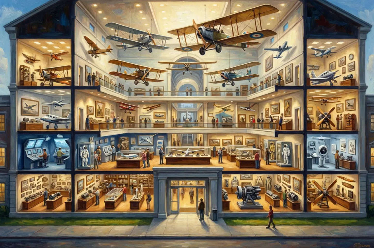 Aviation Museum Cutaway Jigsaw Puzzle 