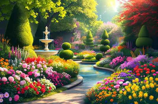 Sunny Garden Escape Jigsaw Puzzle Printify