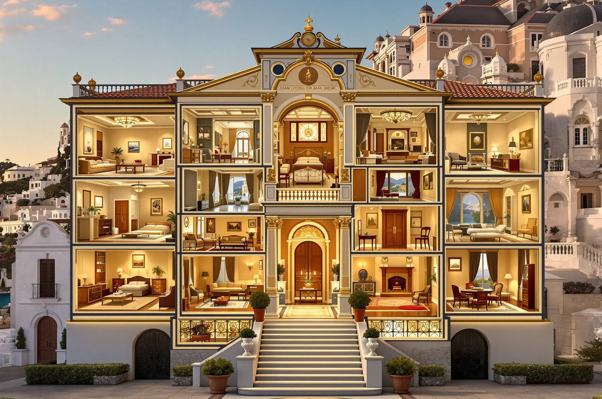 Greek Mansion Jigsaw Puzzle 