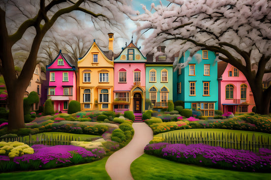 Vibrant Village Jigsaw Puzzle 