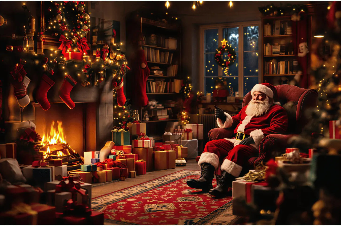 Santa’s Cozy Christmas Eve Jigsaw Puzzle Printify