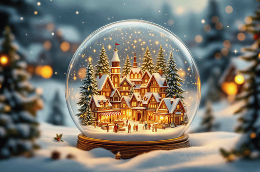 Winter Village Snow Globe Jigsaw Puzzle Printify